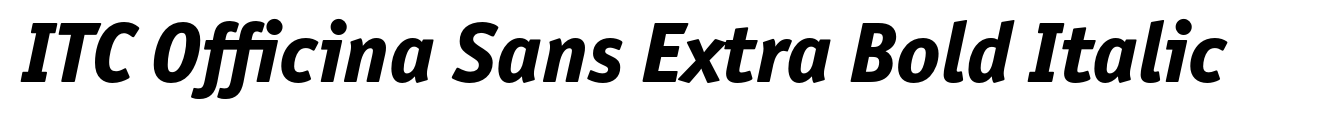 ITC Officina Sans Extra Bold Italic